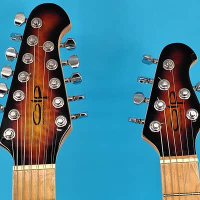 OLP by Ernie Ball Double Neck 6 & 12 String 2000's - Sunburst Figured Top image 4