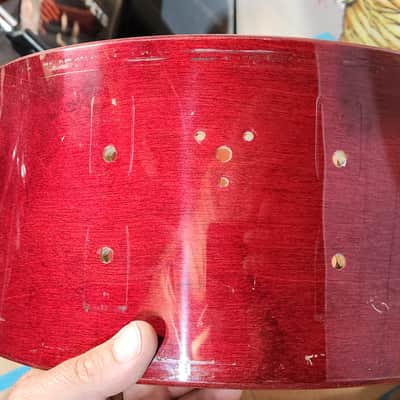 Tama Mastercraft Aw456 Artwood 14x6.5 Birch Snare Shell. Cherry Wine lacquer image 9