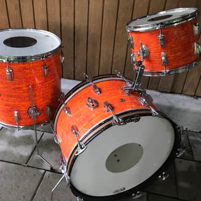 Ludwig New Yorker 1960s Mod Orange Drum Kit image 2