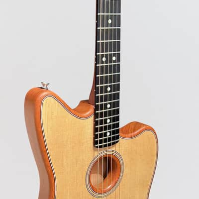 Fender American Acoustasonic Jazzmaster Acoustic-Electric Guitar - Natural image 6