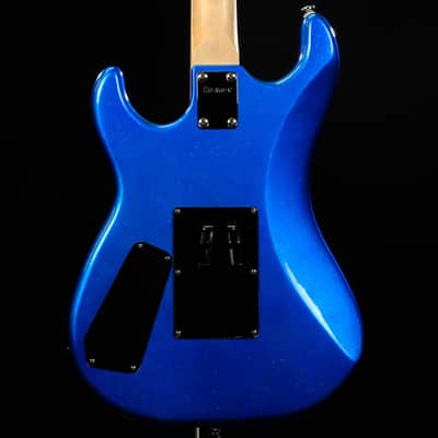 Used Kramer Baretta Custom Graphics "White Lotus" - White Lotus Candy Blue image 2