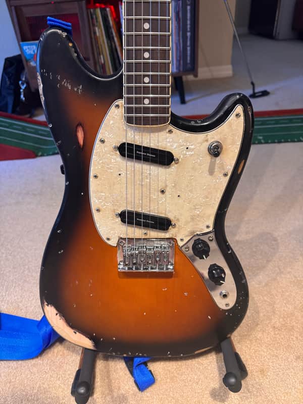Squier by Fender Mustang Partscaster Sunburst image 1