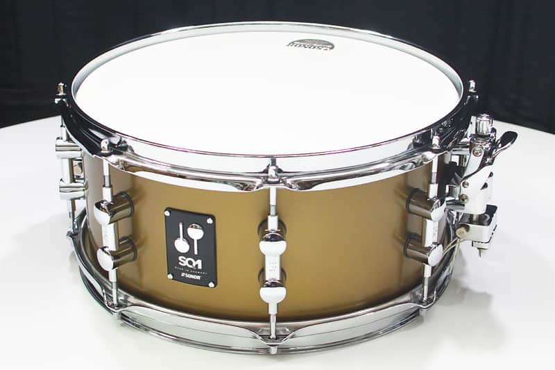 Sonor SQ1 6" x 13" Birch Snare Drum w/ VIDEO! Satin Gold Metallic image 1