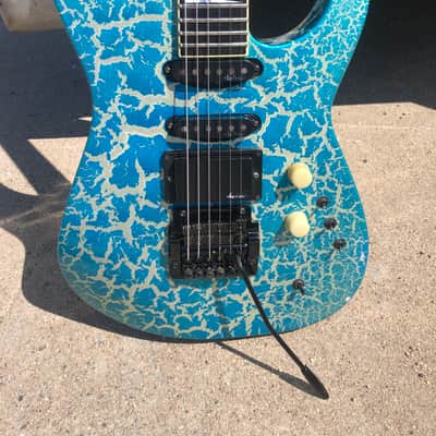 Jackson Custom Soloist USA Silver Blue Crackle 1987 fresh setup image 2