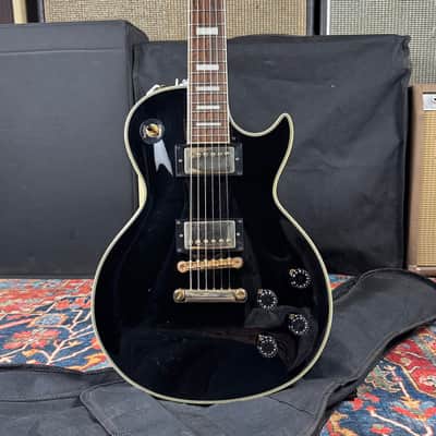 *Video* Fernandes/Burny RLC-55 Les Paul Custom Black - 1998 image 1