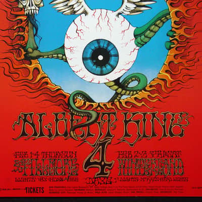 Jimi Hendrix Flying Eyeball Bill Graham Fillmore Limited Edition 1968 Concert Poster image 3