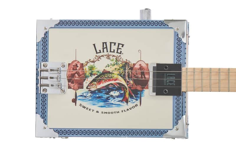 Electric Cigar Box Guitar Gone Fishing 3 String - Right Hand image 1