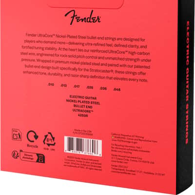 Fender Ultracore NPS 3-Pack 4250 Bullet End Electric Guitar Strings 10-46 image 2