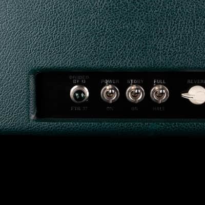 Pre Owned 2007 Divided By 13 FTR37 Green/Cream Guitar Amp Head And 2x12" Cab with Footswitch and Covers image 3