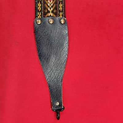 Vintage Ace/Bobby Lee style woven banjo strap - Brown/Multicolor image 4