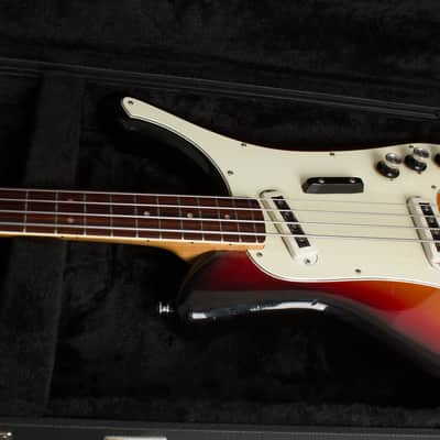Yamaha SB-5A Solid Body Electric Bass Guitar (1968), ser. #6494, black hard shell case. image 13