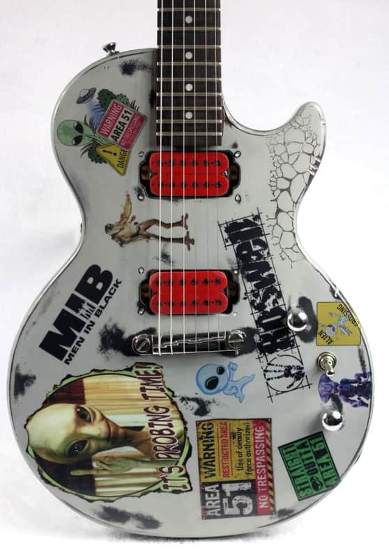Custom Painted & Upgraded Epiphone LP Special guitar (Custom Aged and Worn) and Matching Headstock Bild 1