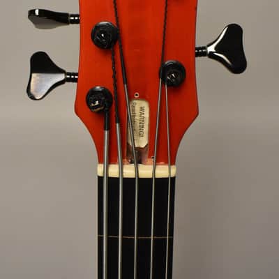 1990 Pedulla MVP-5 Bass Fretless Conversion 5-String Red w/HSC image 6
