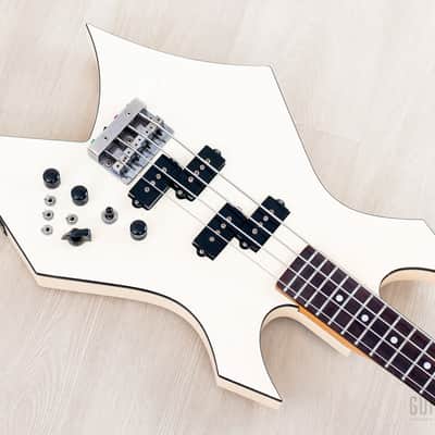 1985 B.C. Rich Warlock Bass NJ Series White Nikki Sixx w/ Active Preamp, Japan image 9