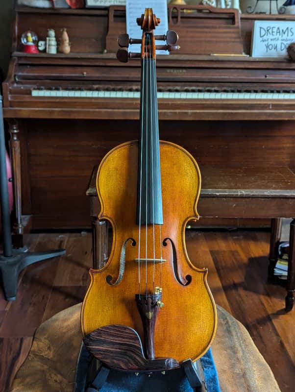 Exceptional Reinhold Schnabl Fiddle Vintage German 4/4 Violin Outfit w/ Braided Carbon Fiber Bow & Composite Case image 1