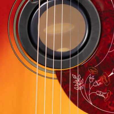 Epiphone Hummingbird Standard Acoustic/Electric Guitar - Cherry Sunburst with Gig Bag image 11