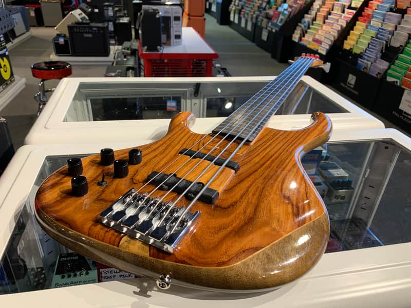 Kinal MK-5 Fretless Left Handed Bass 2000s Natural Cocobolo image 1