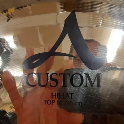 Zildjian 14" A Custom Hi-Hat Cymbals (Pair) 1991 - Present - Brilliant image 5