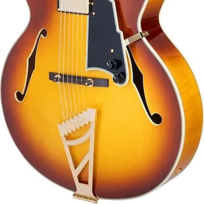D'Angelico Excel EXL-1 Hollowbody Electric Guitar - Dark Ice Tea Burst image 6