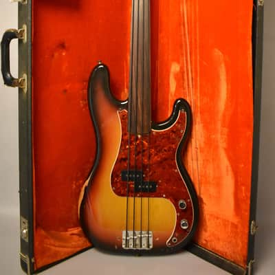 1970 Fender Precision Bass Fretless Sunburst w/OHSC image 1