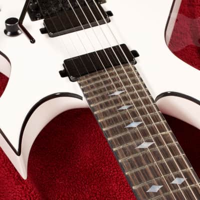 B.C. Rich Warlock Legacy Extreme 7 with Floyd Rose - Gloss Glitter Rock White image 7
