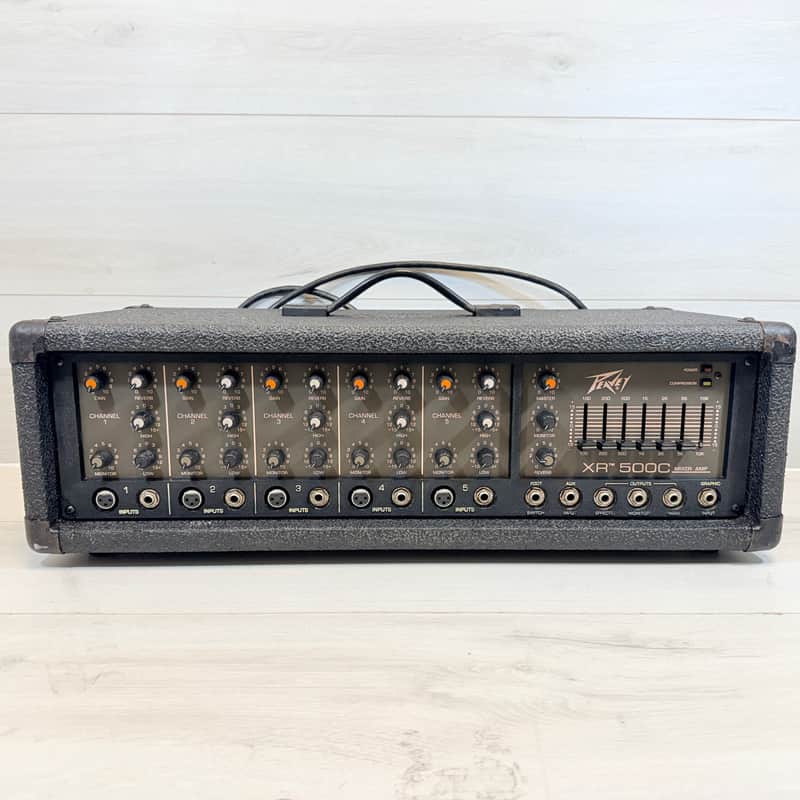 Peavey XR-500C Powered Mixer Amplifier – Vintage USA 5-Channel PA Head 1980's image 1