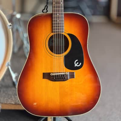 Epiphone FT-160 Texan 12-String Acoustic Guitar, Made in Japan, 2-Color Sunburst image 1