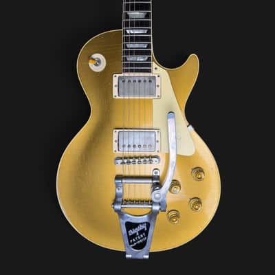 Gibson Custom Shop M2M 1957 Les Paul Goldtop Darkback Reissue • Murphy Lab Heavy Aged • Bigsby • Lower Logo • Aged Case 2024 - Double Gold image 12