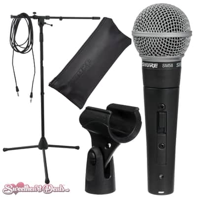 Shure SM58s Microphone with Switch Vocal Dynamic Live and Recording Mic SM58 image 1