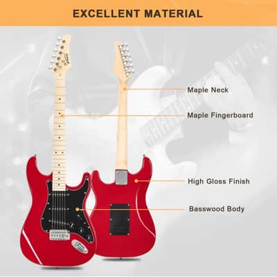 Glarry GST Electric Guitar - Red image 9