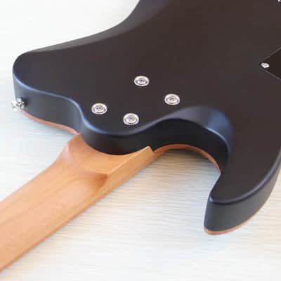 Custom Handmade Burl Wood Top Electric Guitar, Okoume Wood Body, Maple Wood Neck, 22 Frets image 7