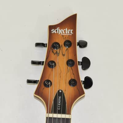 Schecter C-1 Exotic Spalted Maple Guitar Natural B-Stock 0313 image 4