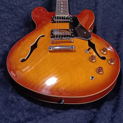 Vintage VSA500HB Reissued Series Semi-Hollow - Honey Burst image 7