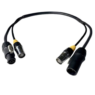 Generic PowerCon Black True1 Ethercon Plus Cat5e Hybrid Cable 2025 - Black image 1