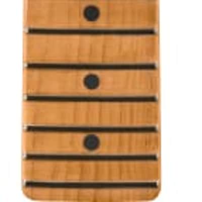 Fender Satin Roasted Maple Telecaster Neck, 22 Jumbo Frets, 12", Maple, Flat Oval Shape image 2