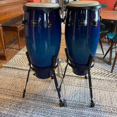 Schalloch Percussion Conga & Bongo Set Blue Burst image 1