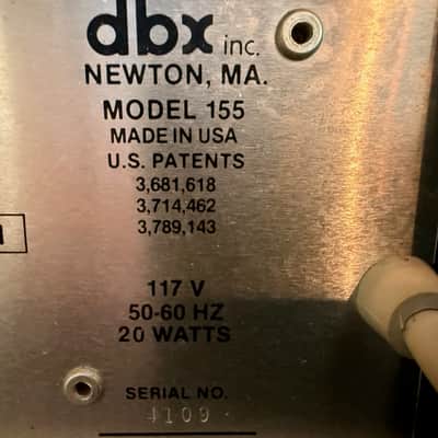 dbx 155 4-Channel Type I Noise Reduction 1970s - Black image 3