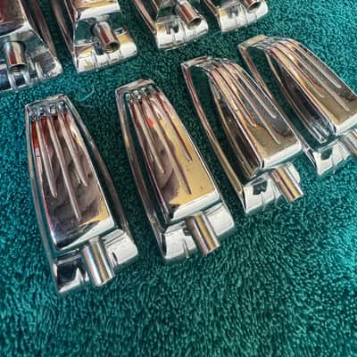 Ludwig Lot of 8 Vintage Large Classic Bass Drum or Tom Lugs - Chrome L#2 70s 80s - Chrome image 4