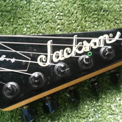 Jackson Model PS4 MIJ JAPAN PERFORMER VINTAGE 90s Floyd Rose 24 Frets Reverse Headstock 1990s Factory Original Burgundy Purple Brown Mist Finish image 2