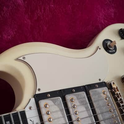 Gibson SG Custom in Olympic White Natural Aged = Real Vintage Flair, 3 Pickups! 1992 - Olympic White image 14
