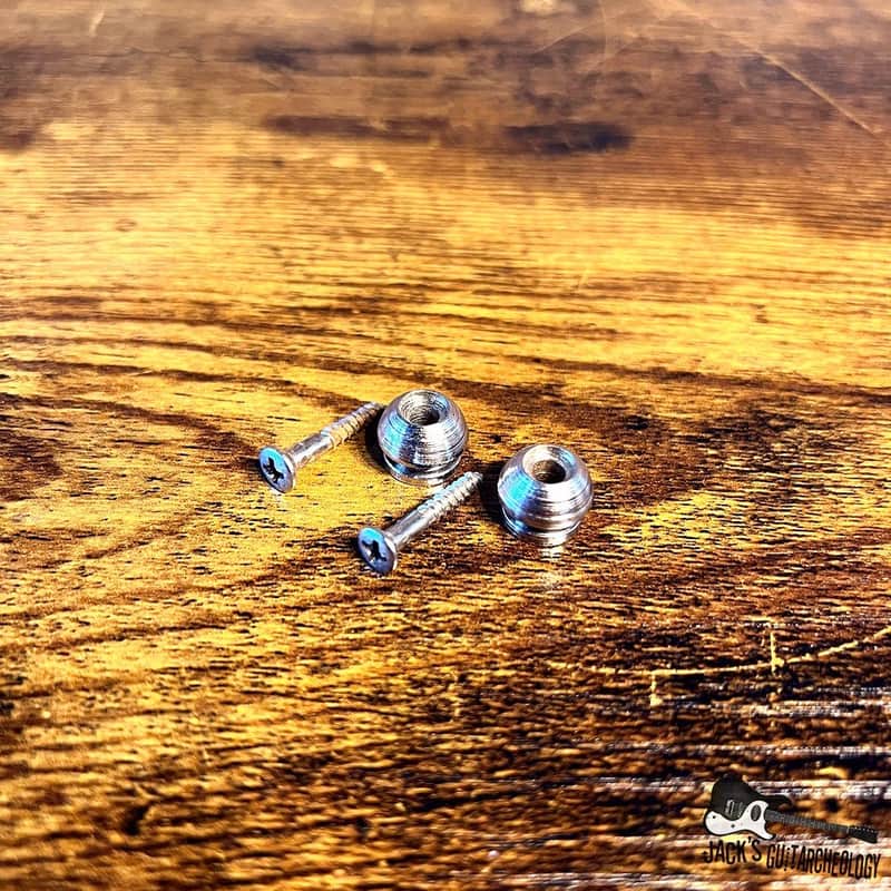 Teisco/ Matsumoku Strap Buttons (1960s - Silver) image 1