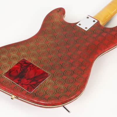 1964 Hofner Galaxy 176 Electric Guitar - Super Rare Red & Gold Vinyl Body with 3 Staple Pickups! image 12