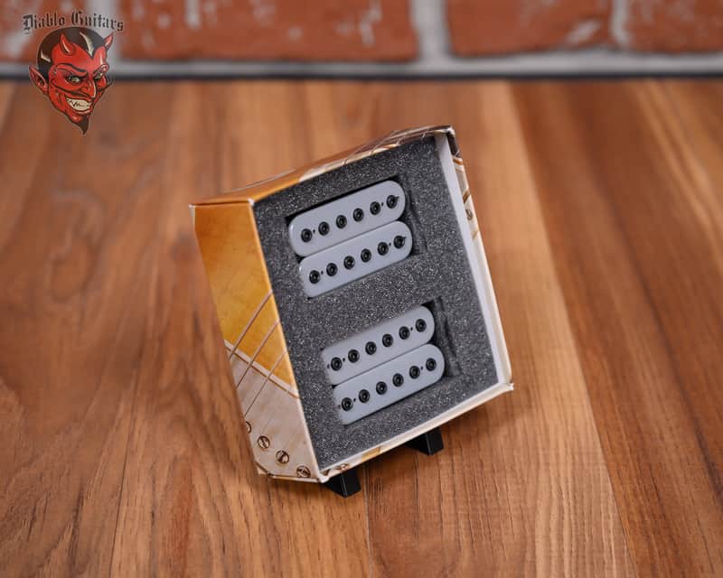Bare Knuckle Aftermath Humbucker Set with Grey Bobbins/ Black Bolts 53mm Trem Spaced image 1