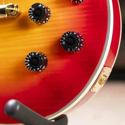 Epiphone Les Paul Custom Electric Guitar - Heritage Cherry Sunburst with Gig Bag image 11
