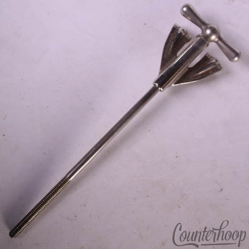 *Ludwig Bass Drum Long Bow-Tie Tension T-Rod+Claw 7"Nickel Club-Date 50s WFL USA image 1