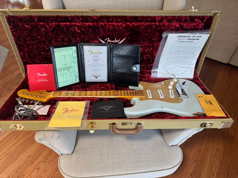 Fender CUSTOM SHOP LIMITED EDITION 1954 RELIC STRATOCASTER 2024 - AGED SONIC BLUE image 1