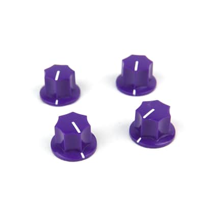 4x Control Knobs For Jaguar Mustang Style Guitar JB or Pedal, 1/4" Shaft, Purple (adjustable)