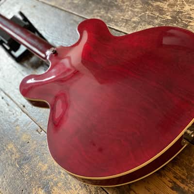 Greco Vintage SA-550 Semi-Acoustic Late 1970's Persimmon Red w/ Hardcase image 6