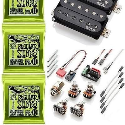 EMG Fat F 55 Black Retro Active Floyd Rose Spaced Short Shaft Pots Set ( 3 ERNIE BALL #2221 SETS ) image 1