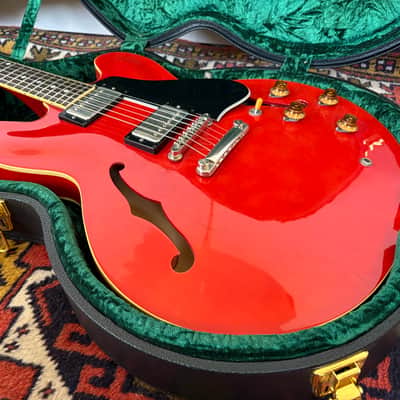 1982 Tokai ES100R Vintage Semi-Hollow ES Guitar Watermelon Long Guard, Japan image 1
